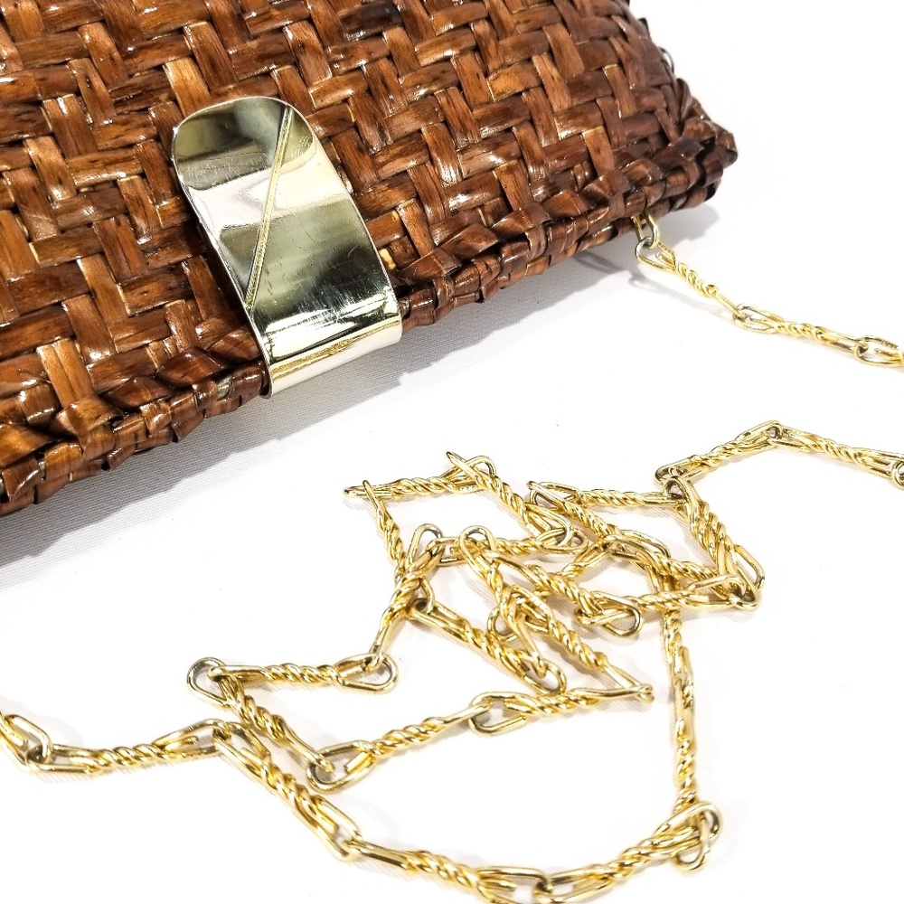 Vintage Basket Weave Italian Pappagallo Bag Purse Gem